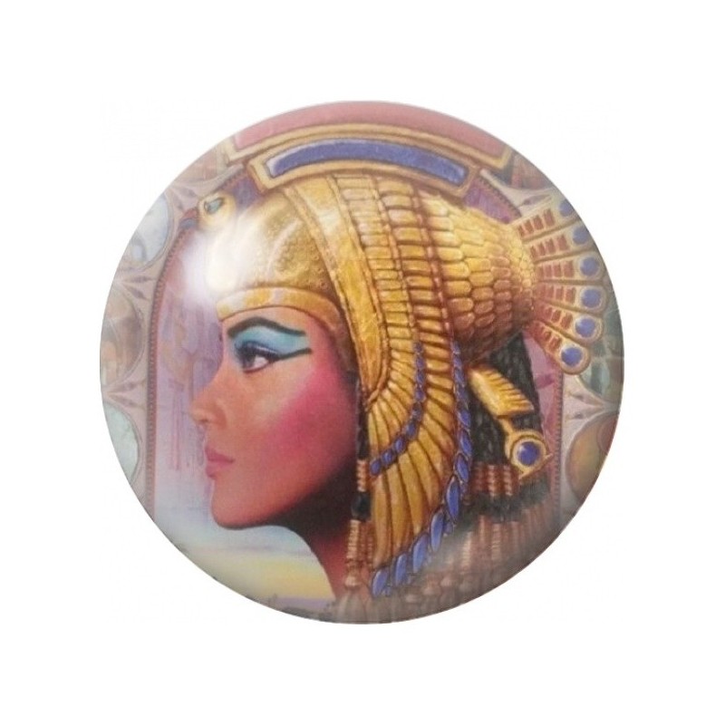 Cabochon en Verre Illustré Cléopâtre au Diadème Doré 12 à 25mm