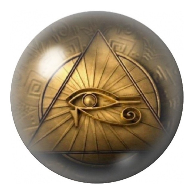 Cabochon en Verre Illustré Œil d’Horus dans la Pyramide 12 à 25mm