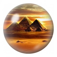 Cabochon en Verre Illustré Pyramides au Coucher du Soleil 12 à 25mm pour la Création de Bijoux Fantaisie - DIY