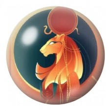 Cabochon en Verre Illustré Dieu Bélier au Disque Solaire 12 à 25mm pour la Création de Bijoux Fantaisie - DIY