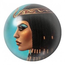 Cabochon en Verre Illustré Cléopâtre de Profil sur Turquoise 12 à 25mm pour la Création de Bijoux Fantaisie - DIY
