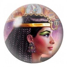 Cabochon en Verre Illustré Reine Égyptienne au Voile Violet 12 à 25mm pour la Création de Bijoux Fantaisie - DIY