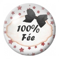 Cabochon en Verre Illustré 100 % Fée 12 à 25mm pour la Création de Bijoux Fantaisie - DIY