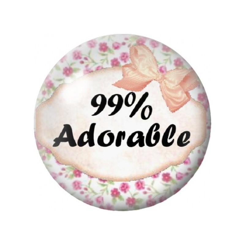 Cabochon en Verre Illustré 99 % Adorable 12 à 25mm