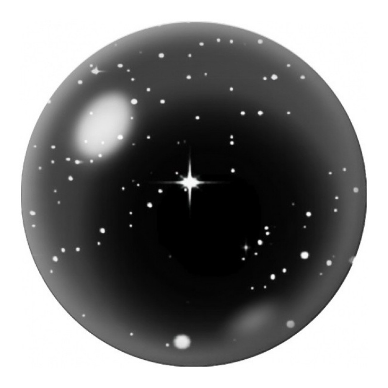 Cabochon en Verre Illustré Spirale d’Étoiles Blanches 12 à 25mm