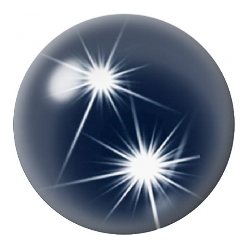 Cabochon en Verre Illustré Duo d’Étoiles Blanches 12 à 25mm