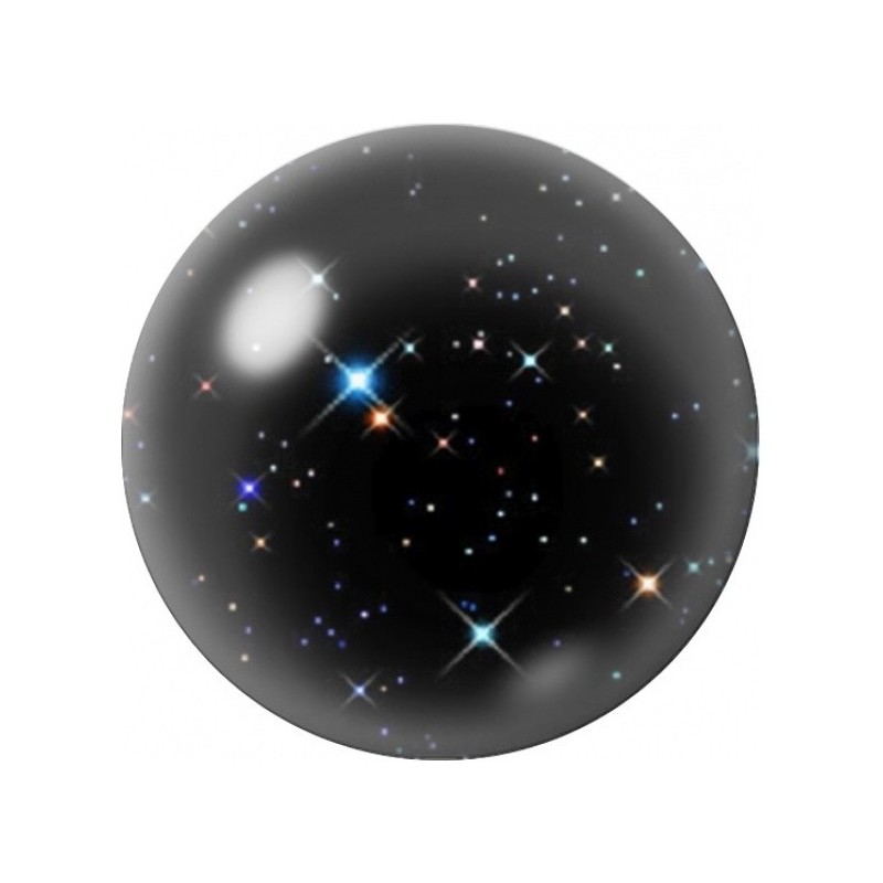 Cabochon en Verre Illustré Galaxie d’Étoiles Multicolores 12 à 25mm