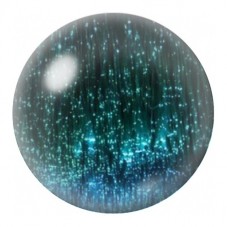 Cabochon en Verre Illustré Pluie de Lumière Turquoise 12 à 25mm pour la Création de Bijoux Fantaisie - DIY