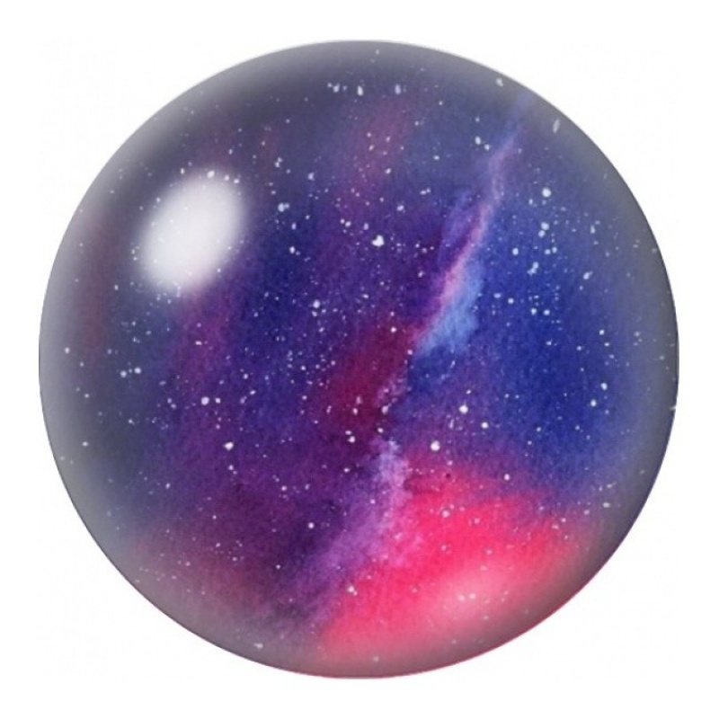 Cabochon en Verre Illustré Nébuleuse Violette et Rose 12 à 25mm