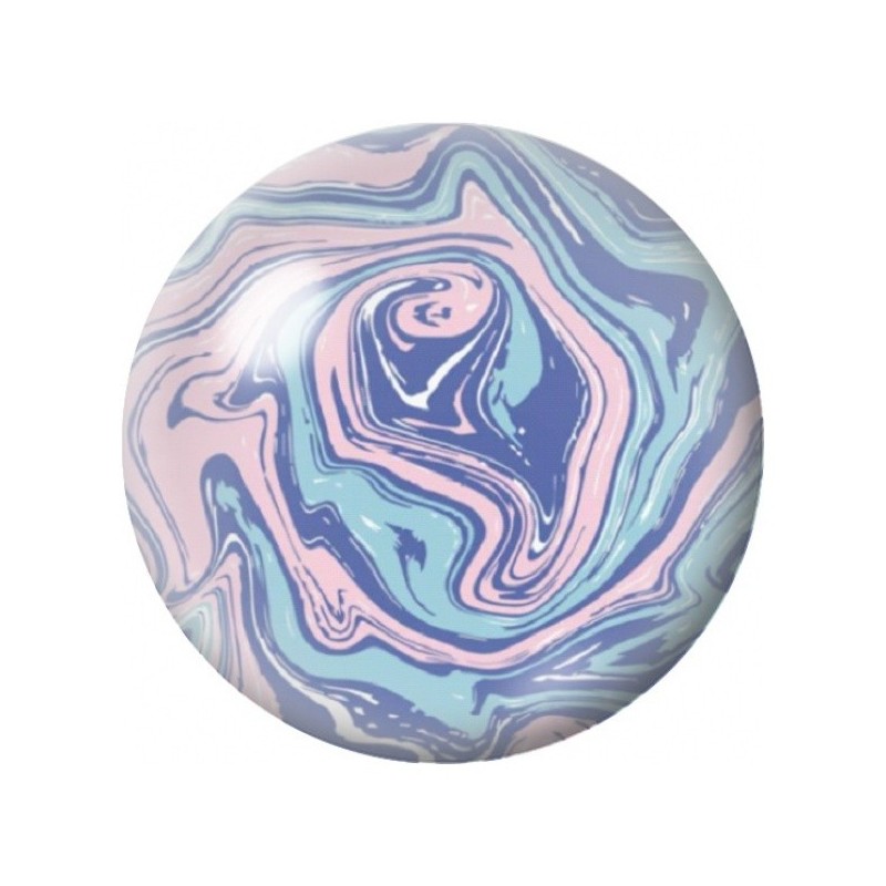 Cabochon en Verre Illustré Marbre Pastel Rose et Bleu 12 à 25mm