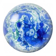 Cabochon en Verre Illustré Géode Bleue et Turquoise 12 à 25mm pour la Création de Bijoux Fantaisie - DIY