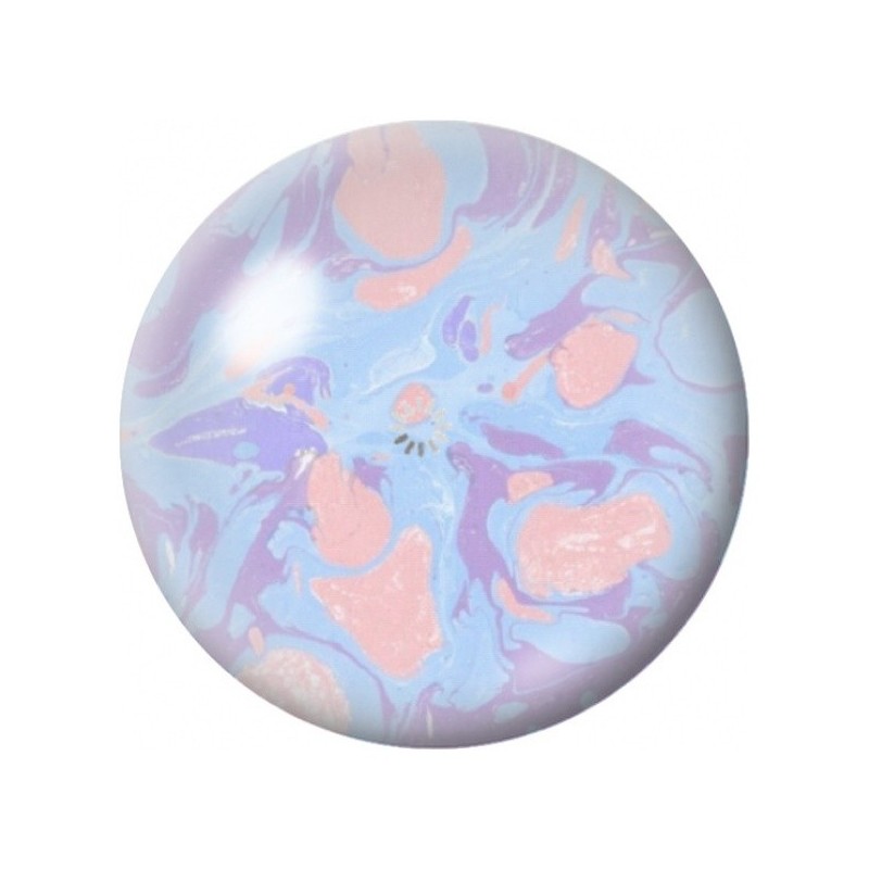 Cabochon en Verre Illustré Marbre Rose et Lilas Pastel 12 à 25mm
