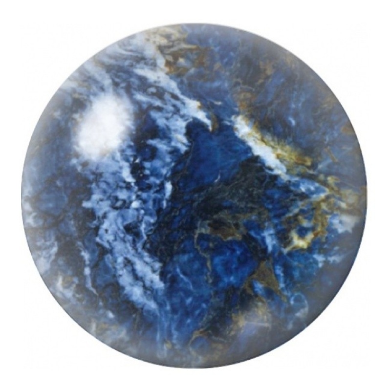 Cabochon en Verre Illustré Géode Bleu Nuit et Or 12 à 25mm