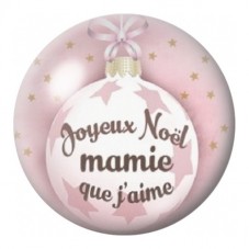 Cabochon en Verre Illustré Joyeux Noël Mamie que J’aime 12 à 25mm pour la Création de Bijoux Fantaisie - DIY