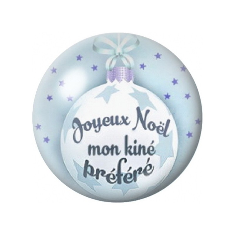 Cabochon en Verre Illustré Joyeux Noël Mon Kiné Préféré 12 à 25mm
