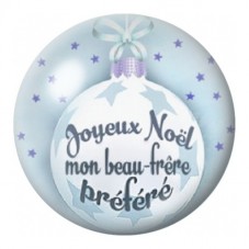 Cabochon en Verre Illustré Joyeux Noël Mon Beau-Frère Préféré 12 à 25mm pour la Création de Bijoux Fantaisie - DIY