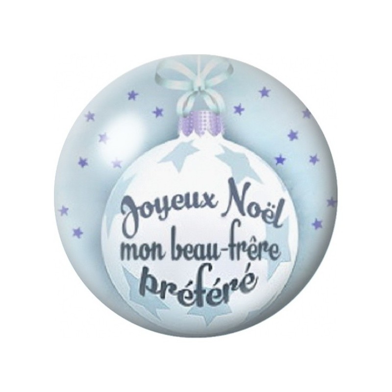 Cabochon en Verre Illustré Joyeux Noël Mon Beau-Frère Préféré 12 à 25mm