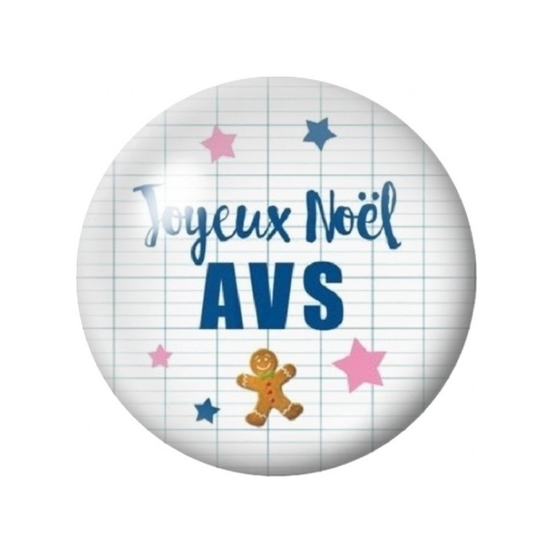 Cabochon en Verre Illustré Joyeux Noël AVS Pain d’Épices 12 à 25mm