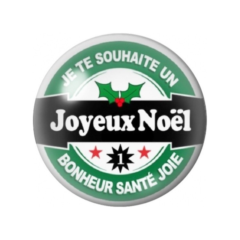 Cabochon en Verre Illustré Joyeux Noël Bonheur Santé Joie 12 à 25mm