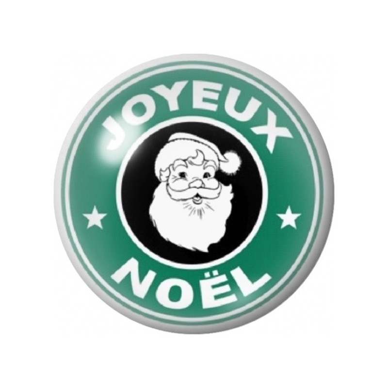 Cabochon en Verre Illustré Joyeux Noël Père Noël Vert 12 à 25mm