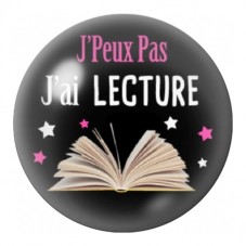 Cabochon en Verre Illustré J’Peux Pas J’ai Lecture 12 à 25mm pour la Création de Bijoux Fantaisie - DIY