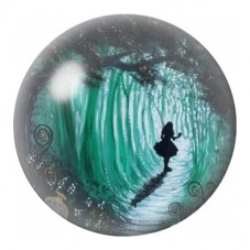 Cabochon en Verre Illustré Alice dans la Vague Turquoise 12 à 25mm pour la Création de Bijoux Fantaisie - DIY
