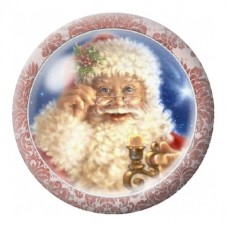 Cabochon en Verre Illustré Portrait du Père Noël Vintage 12 à 25mm pour la Création de Bijoux Fantaisie - DIY