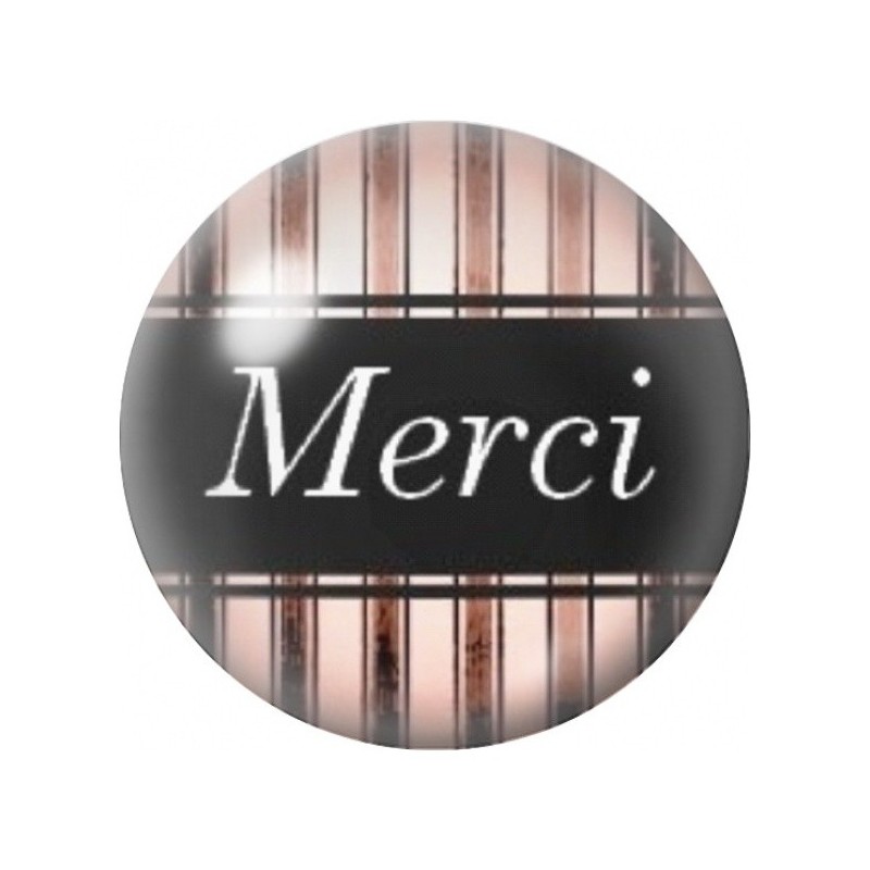 Cabochon en Verre Illustré Merci sur Motif Écossais 12 à 25mm