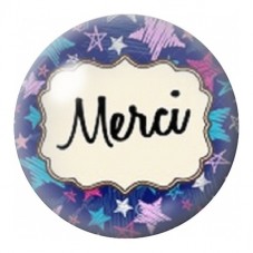 Cabochon en Verre Illustré Merci aux Papillons et Étoiles 12 à 25mm pour la Création de Bijoux Fantaisie - DIY