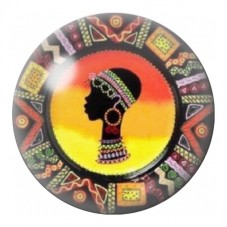 Cabochon en Verre Illustré Profil de Femme Africaine 12 à 25mm pour la Création de Bijoux Fantaisie - DIY
