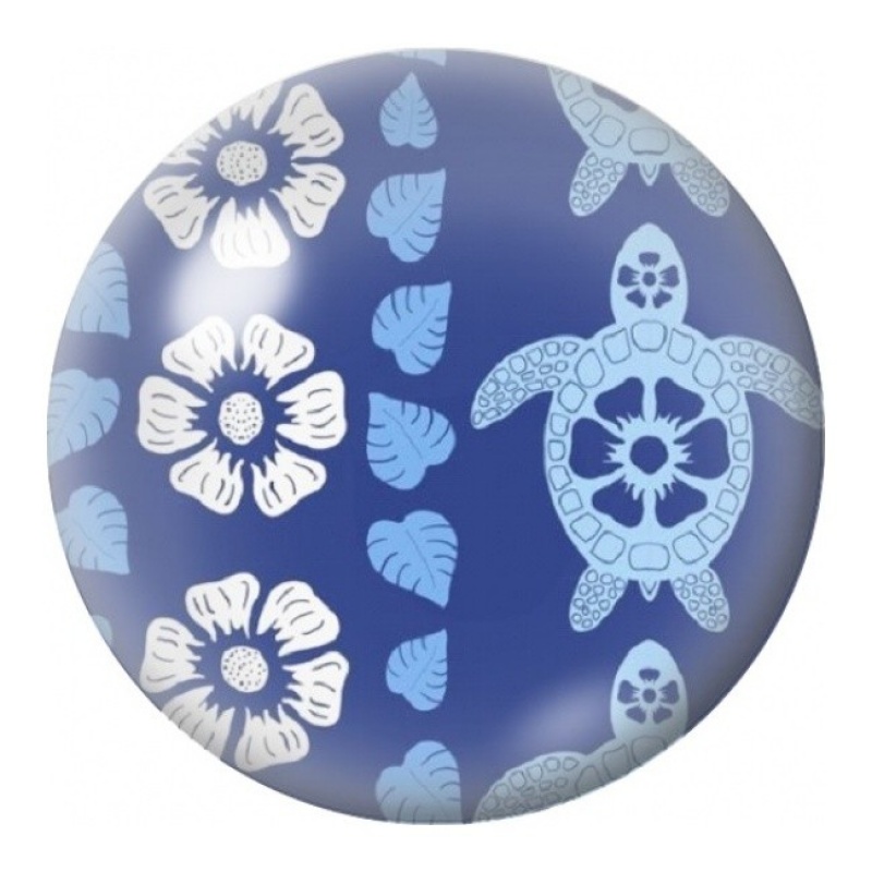 Cabochon en Verre Illustré Tortues et Fleurs Blanches 12 à 25mm