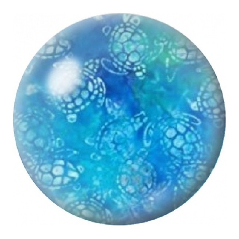 Cabochon en Verre Illustré Tortues dans les Eaux Turquoise 12 à 25mm