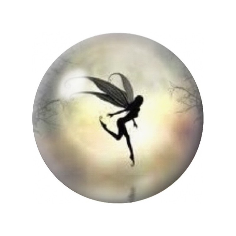 Cabochon en Verre Illustré Petite Fée dans la Lumière 12 à 25mm