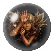 Cabochon en Verre Illustré Fée Brune aux Tatouages 12 à 25mm pour la Création de Bijoux Fantaisie - DIY
