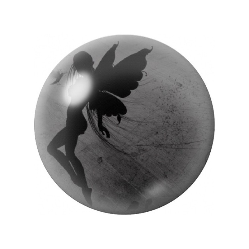Cabochon en Verre Illustré Fée Noire dans la Brume 12 à 25mm