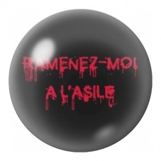 Cabochon en Verre Illustré Ramenez-moi à l'Asile 12 à 25mm pour la Création de Bijoux Fantaisie - DIY