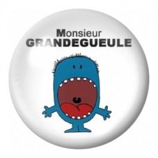 Cabochon en Verre Illustré Monsieur Grande Gueule 12 à 25mm pour la Création de Bijoux Fantaisie - DIY