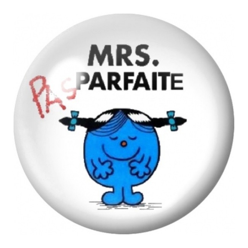 Cabochon en Verre Illustré Mrs Parfaite 12 à 25mm