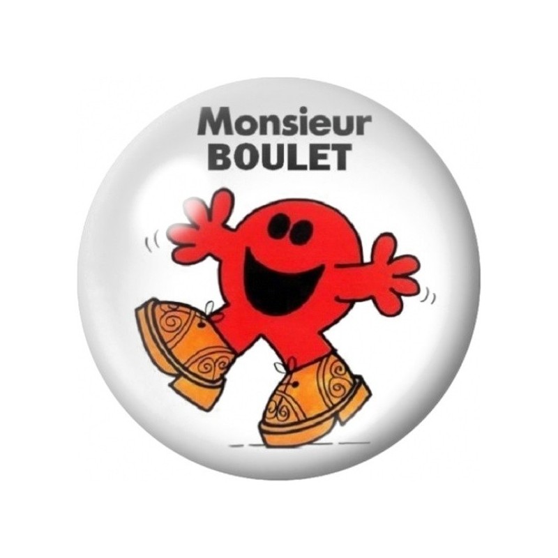 Cabochon en Verre Illustré Monsieur Boulet 12 à 25mm