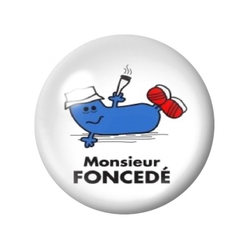Cabochon en Verre Illustré Monsieur Foncedé 12 à 25mm