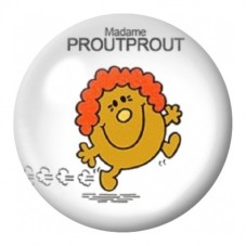 Cabochon en Verre Illustré Madame Proutprout 12 à 25mm pour la Création de Bijoux Fantaisie - DIY