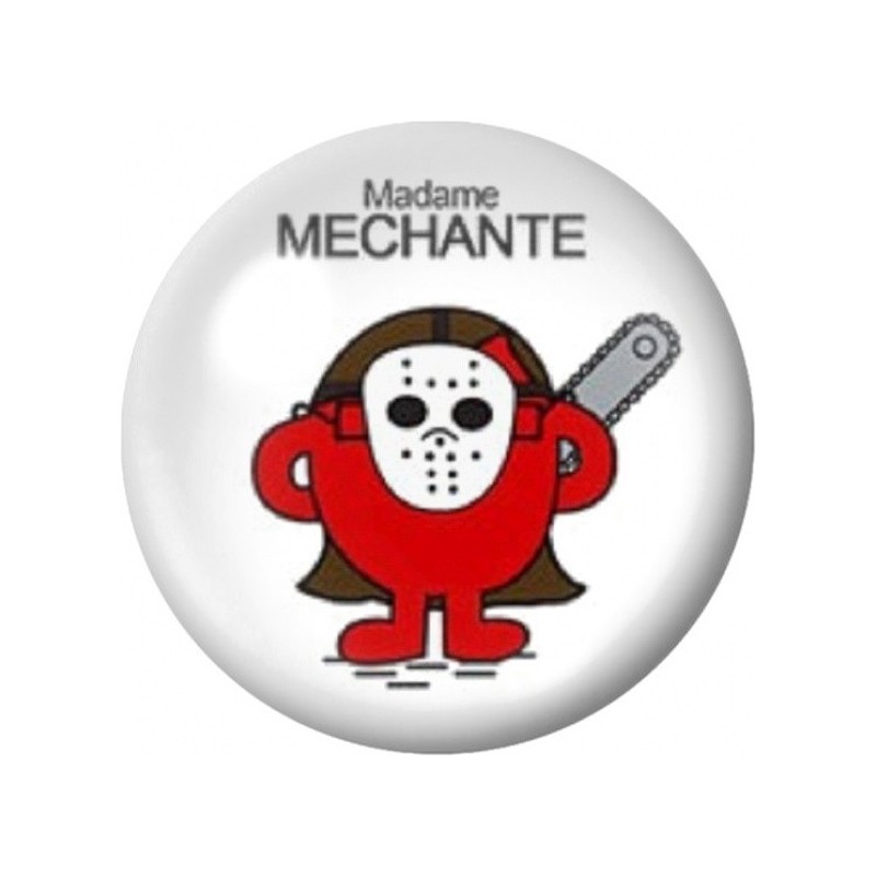 Cabochon en Verre Illustré Madame Méchante 12 à 25mm