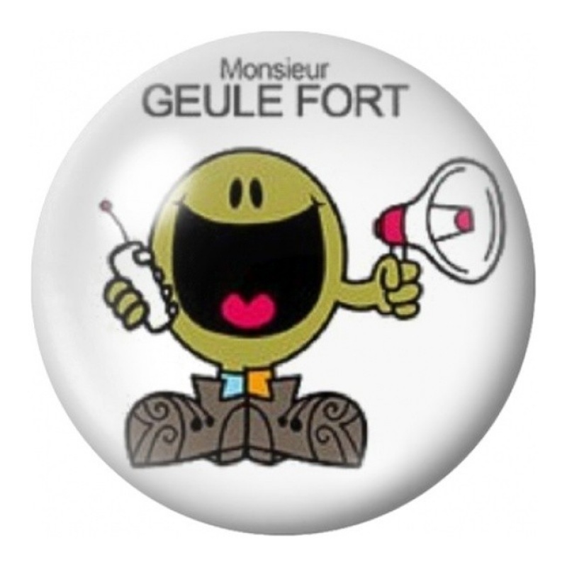 Cabochon en Verre Illustré Monsieur Gueule Fort 12 à 25mm