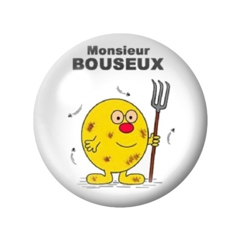 Cabochon en Verre Illustré Monsieur Bouseux 12 à 25mm