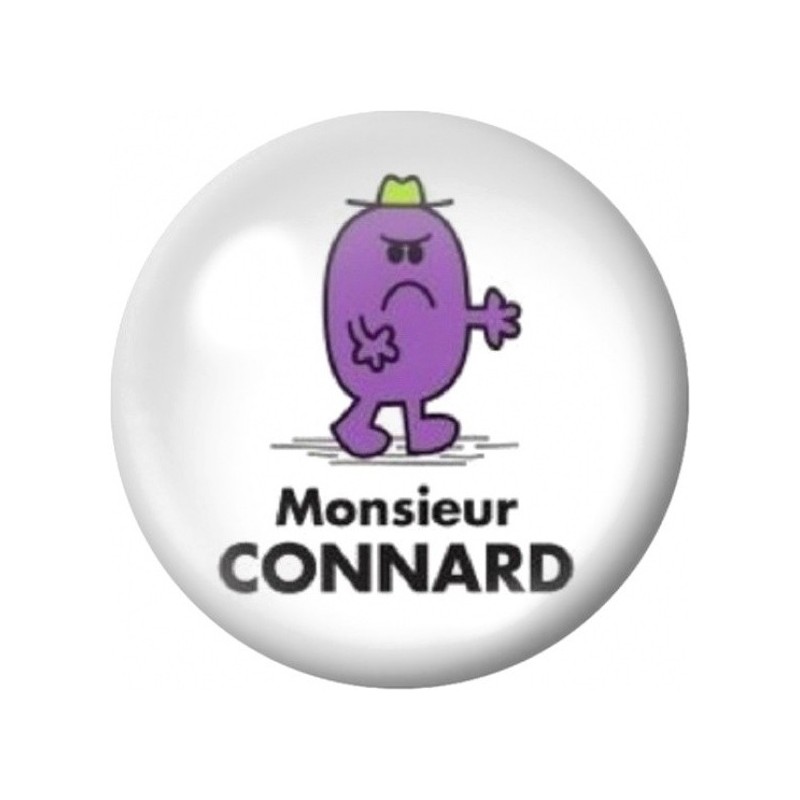Cabochon en Verre Illustré Monsieur Connard 12 à 25mm