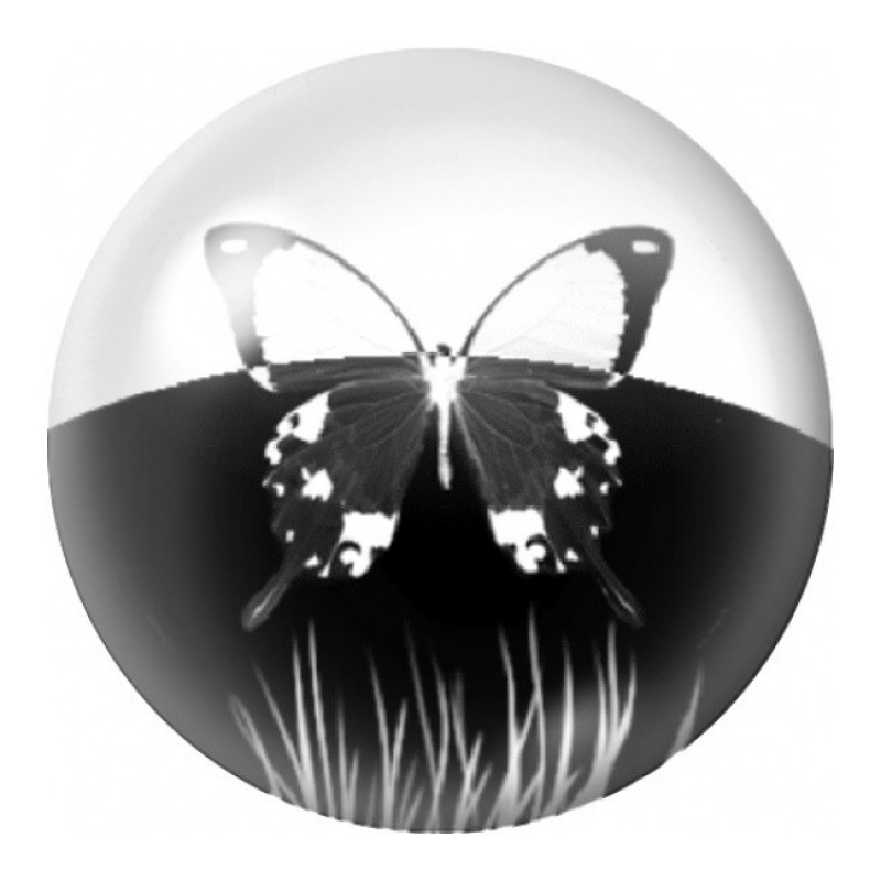 Cabochon en Verre Illustré Papillon au-dessus des Herbes 12 à 25mm