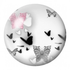 Cabochon en Verre Illustré Papillons en Silhouettes 12 à 25mm pour la Création de Bijoux Fantaisie - DIY