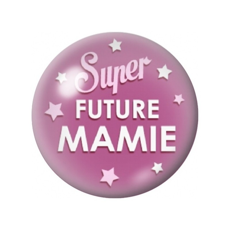 Cabochon en Verre Illustré Super Future Mamie Rose 12 à 25mm