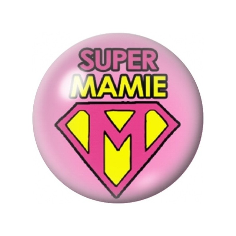 Cabochon en Verre Illustré Super Mamie Héroïne 12 à 25mm
