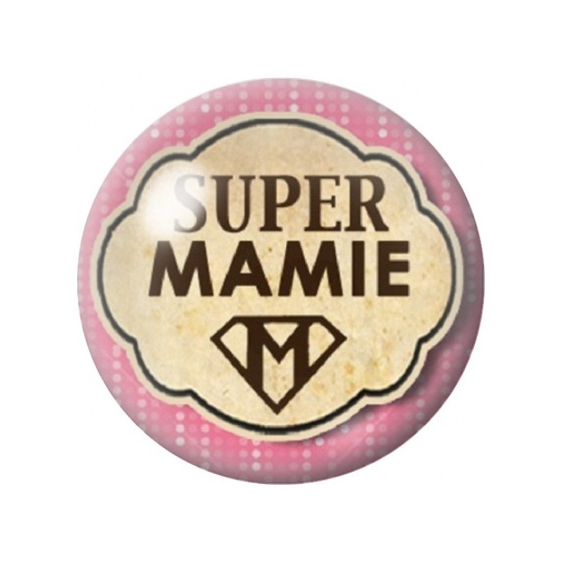 Cabochon en Verre Illustré Super Mamie Médaillon Vintage 12 à 25mm
